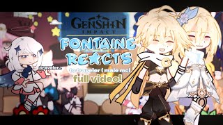 Genshin Impact  Fontaine react to traveler  Full video part 1 n 2  ZeYev [upl. by Innoc]