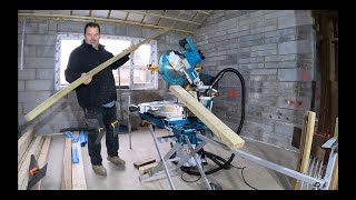 Garden Project part 40 Building internal cupboard Lowering ceiling and new Makita dust extraction [upl. by Inahet449]