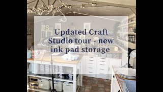 Updated craft room tour ink pad storage for DistressLisa Horton ink pads Crafters Companion trays [upl. by Till]