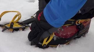 Winter skills 23 how to put on crampons [upl. by Sager]