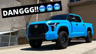 Fully WRAPPED My 2022 Tundra MATTE SKY BLUE [upl. by Yespmed661]