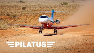 PC24 – First RFDS Landing on an Unpaved Strip in the Australian Outback [upl. by Ayar]