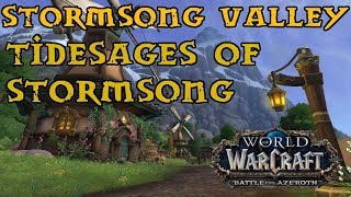 Battle For Azeroth  Stormsong Quest Guide  Part 1  The Tidesages Of Stormsong [upl. by Larkins]