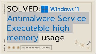 Solved Antimalware Service Executable high memory usage [upl. by Jurgen835]