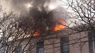 FDNY Dispatch Audio  5th Alarm  1066 Box 0270 Heavy fire in a Church  Bonus 1075 Audio [upl. by Gustavus]