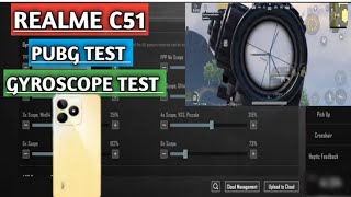 Realme c51 pubg test  Gyroscope test and sensitivity Bgmi [upl. by Tjaden]