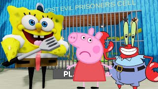 Pepa Prase i Keba Kraba  SUNDJER BOB RADI U ZATVORU  Pepa Prase na srpskom ROBLOX [upl. by Eilsek]