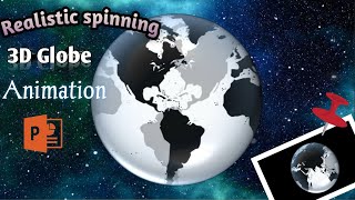 Spinning Globe Animation in PowerPoint  Realistic Spinning Earth Animation Powerpoint [upl. by Okimuy]