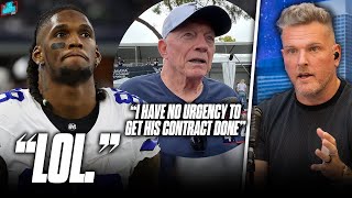 CeeDee Lamb Seems PISSED After Jerry Jones Says Theres No Urgency In ReSigning  Pat McAfee Reacts [upl. by Aderb]