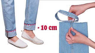 How to hem jeans in 5 minutes while keeping the original hem [upl. by Gorski]