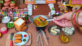 Miniature Bread Roll RecipePotato and Paneer Stuffed  Easy Indian Snacks  Rinis Miniature [upl. by Suollecram]