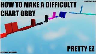 READ DESC How to make a Difficulty Chart Obby in Roblox Studio [upl. by Doniv]