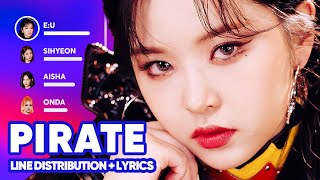 EVERGLOW  Pirate Line Distribution  Lyrics Karaoke PATREON REQUESTED [upl. by Murray749]