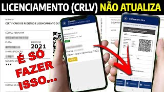 LICENCIAMENTO PAGO NÃƒO ATUALIZA NO APP CARTEIRA DIGITAL DE TRÃ‚NSITO  COMO ATUALIZAR O CRLV [upl. by Maurice717]