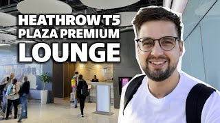 Heathrow Terminal 5  Plaza Premium Lounge Review  Priority Pass [upl. by Aiuqram143]