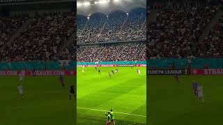 FCSB vs RFS EUROPA LEAGUE football goals europaleague fcsb stadium friends win skills [upl. by Aniez]