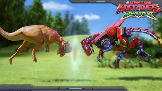 DINOSTER1 The HeadButting Battle  Quantum Heroes Dinoster  S1 EP09 [upl. by Laehcym922]