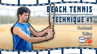 Beach Tennis Technique 1  Forehand Volley [upl. by Terese]