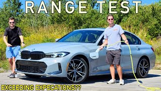 How FAR can the BMW 330e PHEV go on a Single Charge  RealWorld Electric Range Test [upl. by Nertie212]