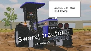 Swaraj 744 tractor 4x4 powerful driving tractor super power driving [upl. by Alegnasor]