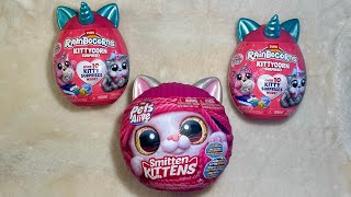 🐱ASMR Kitten Surprise Unboxing💖 rainbocorns kittycorn smittenkittens petsalive zuru [upl. by Adorl201]