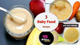 3 Baby food recipes  7 to 12 months baby food  Healthy amp tasty baby food [upl. by Aro]