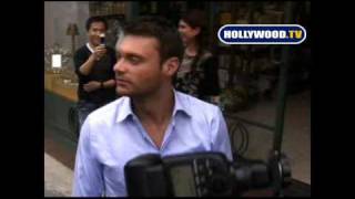 Ryan Seacrest Adores His Fans In Beverly Hills [upl. by Libna]