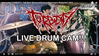 Aden Indra  TURBIDITY  Full Show Drumcam Live at Bojonegoro Rottenfest 2019 [upl. by Kano]