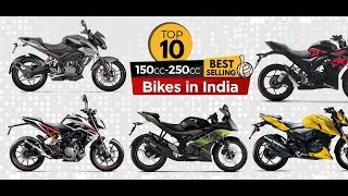 Top 10 Best Selling 150250cc Bikes in India 2017 [upl. by Gehlbach]