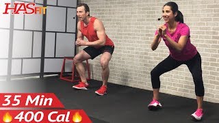 35 Min At Home Butt and Thigh Workout No Equipment  Leg Workout for Women amp Men [upl. by Schwing]