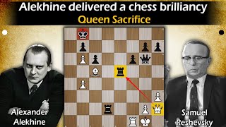 Alekhine delivered a chess brilliancy  Alekhine vs Reshevsky 1937 [upl. by Sabir]