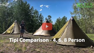 Seek Outside Tipi Comparison  4 6 and 8 Person [upl. by Ikin15]