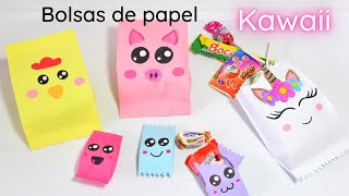 Mini Bolsas de papel Kawaii ¡Lindas y Fáciles Paper Bags  Sacolas de papel cartaEl Mundo de MyG [upl. by Ecal146]