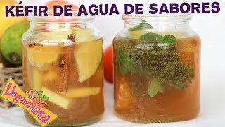 KÉFIR DE AGUA de SABORES 2 Recetas Fáciles  Veganamente [upl. by Kenwood]