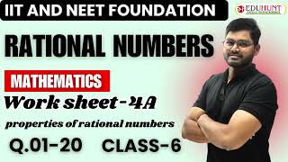 31Work sheet4A  Q0120 Properties of rational numbers  Class6  eduhunt [upl. by Hadeehuat295]