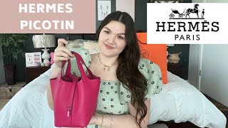 Hermes Picotin 18 Bag One Year Review  H Journey Bag Tips [upl. by Anikes]