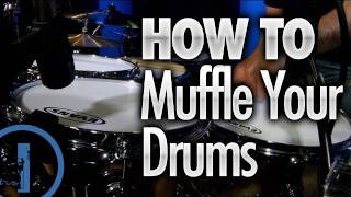 How To Muffle Your Drums  Drum Lessons [upl. by Hgielsel]