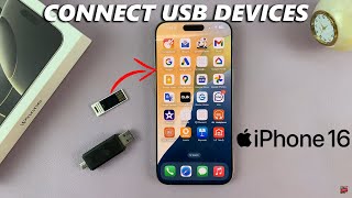 How To Connect USB Flash Drive To iPhone 16  16 Pro [upl. by Ecnerol305]