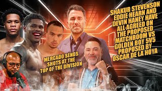 ☎️Shakur Stevenson Eddie Hearn and Devin Haney All agree To Oscar De La Hoya’s Small Ring  Mercado [upl. by Hesper209]