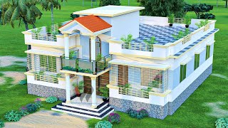 5 BEDROOM HOUSE PLANS BARIR DESIGN BANGLADESH [upl. by Rocco]