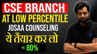 CS Branch at Low Percentile in JEE MAINS  How to plan for Best BTech college [upl. by Nomolos601]