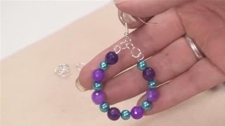 How To Make Hoop Earrings With Beads [upl. by Adaynek]