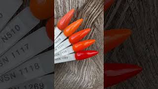 Pomarańczowe Pudry Tytanowe Manicure Tytanowy NSN New Style of Nails paznokcie nails nailstyle [upl. by Nogaem]