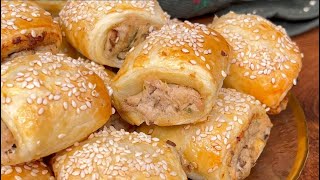 Bouchées feuilletées au Thon  Parfait pour un Dîner de Fêtes  Apéro rapide [upl. by Eidlog]