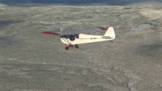 Fisher Super Koala on skis With HKS 700E in flight [upl. by Lirret]