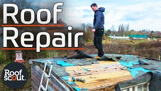 GARDEN SHED ROOF REPLACEMENT  Can EPDM Rubber Save This Old Felt Roof [upl. by Elaynad]