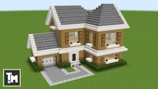 Minecraft How To Build a Suburban House Tutorial Easy Episode 2 2018 [upl. by Ynahteb]