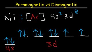 Paramagnetic vs Diamagnetic  Paired vs Unpaired Electrons  Electron Configuration [upl. by Feriga994]