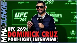 Dominick Cruz enjoying win not worried about whats next  UFC269 [upl. by Arramahs436]