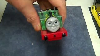 Thomas the Train Trackmaster Whiff  HiT Toys  How to change the Battery on Whiff [upl. by Sioled477]